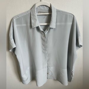 Everlane The Clean Silk Short-Sleeve Square Shirt